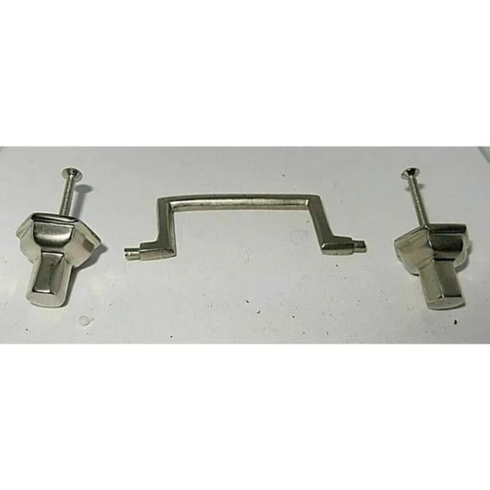 Pottery Barn Pewter Drawer Handles (6) Swivel Type Knobs BRAND NEW!